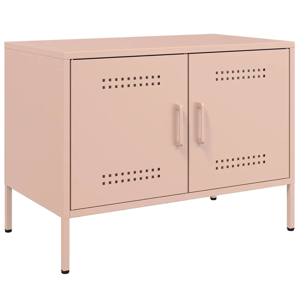 Mobili TV 2pz Rosa 68x39x50,5 cm in Acciaio 842937