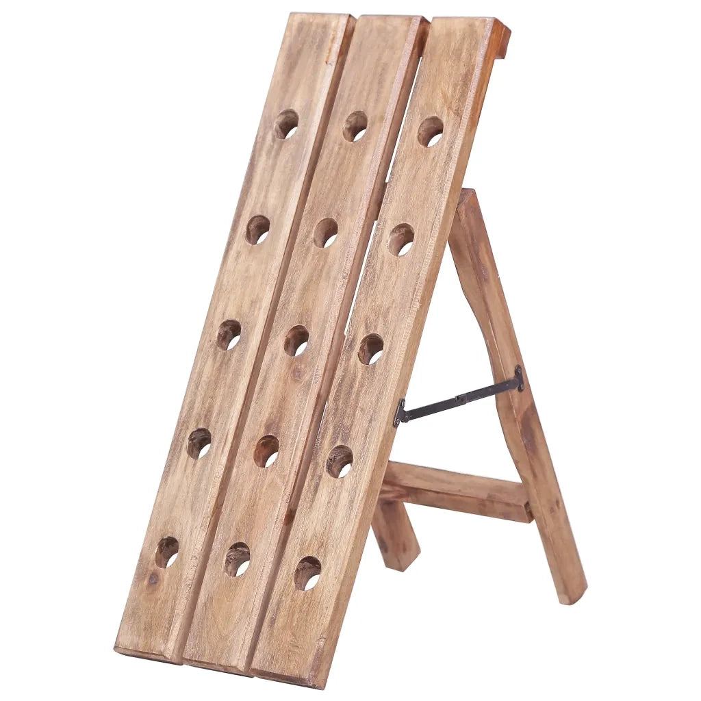Portavini da 15 Bottiglie 26x50x70cm Legno Massello di Recupero cod mxl 41079