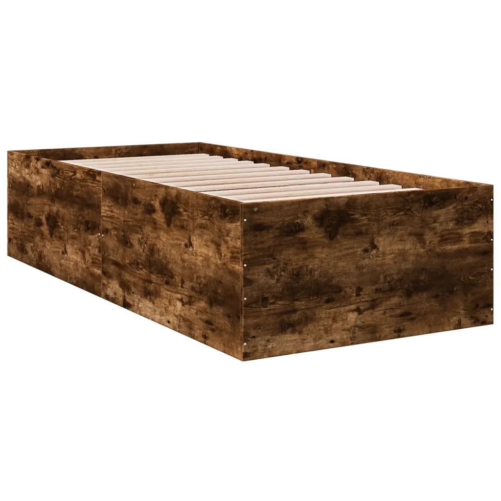 Giroletto-Struttura Letto Rovere Fumo 75x190 cm in Legno Multistrato 739932