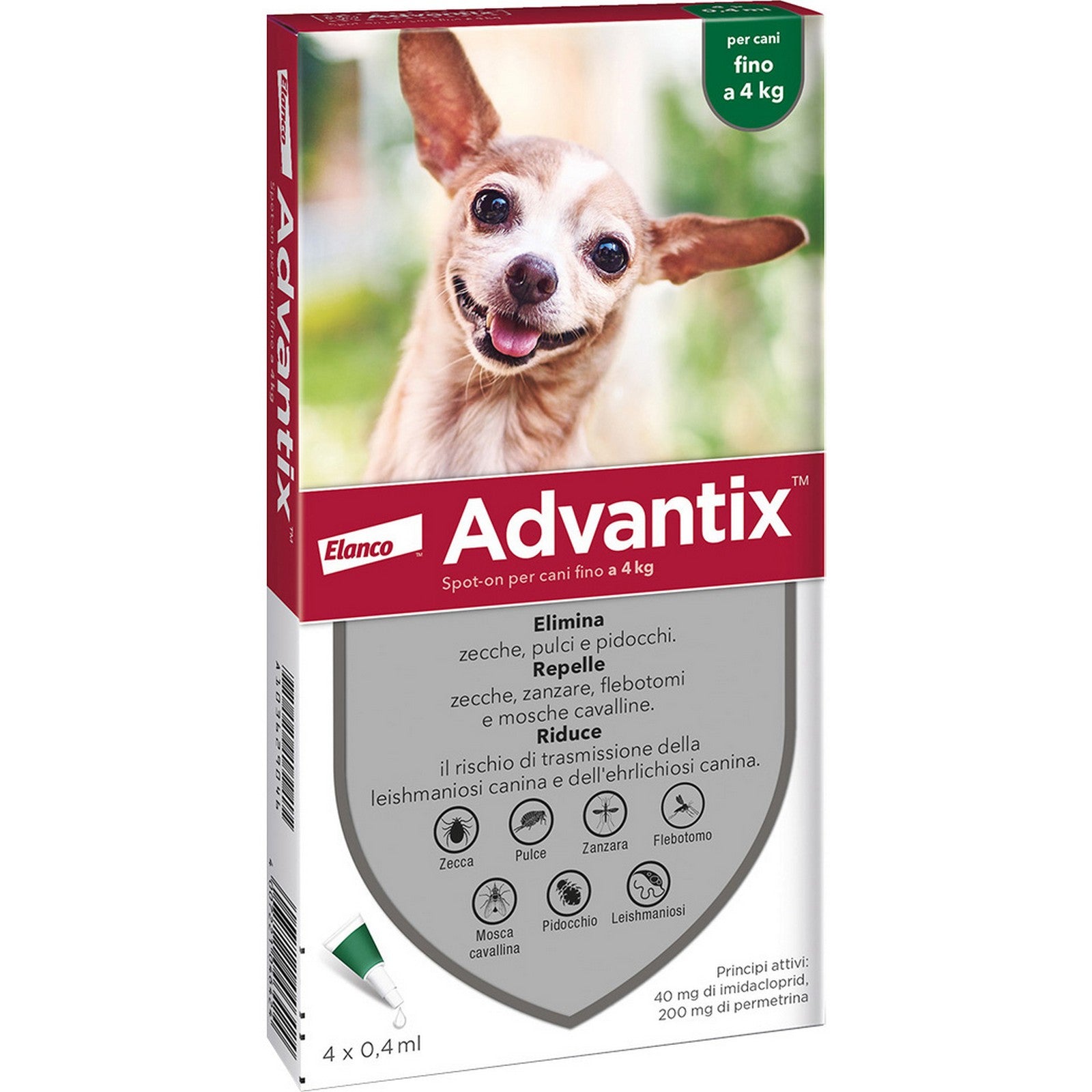 bayer advantix 6 pezzi spot per cani.0-4 kg cod:ferx.4203