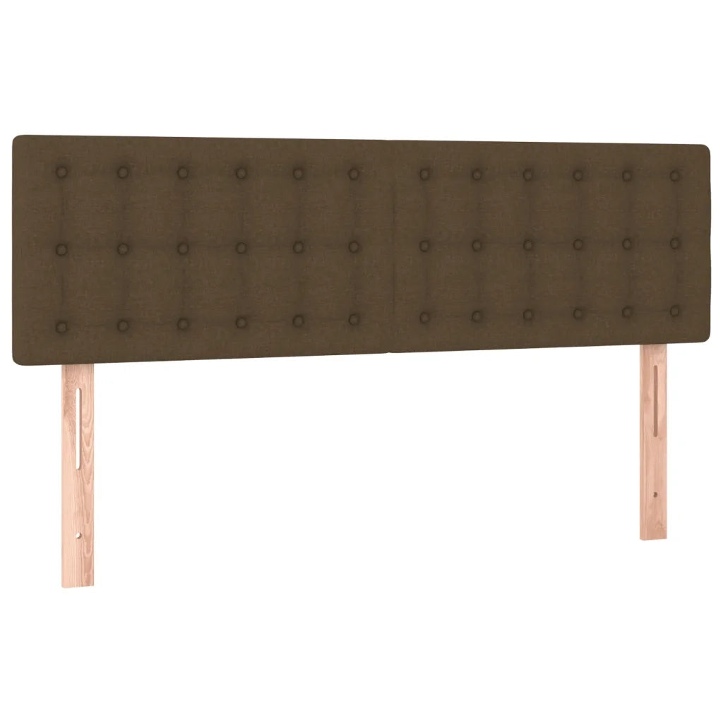 Giroletto a Molle con Materasso Marrone Scuro 140x200cm Tessuto 3140940