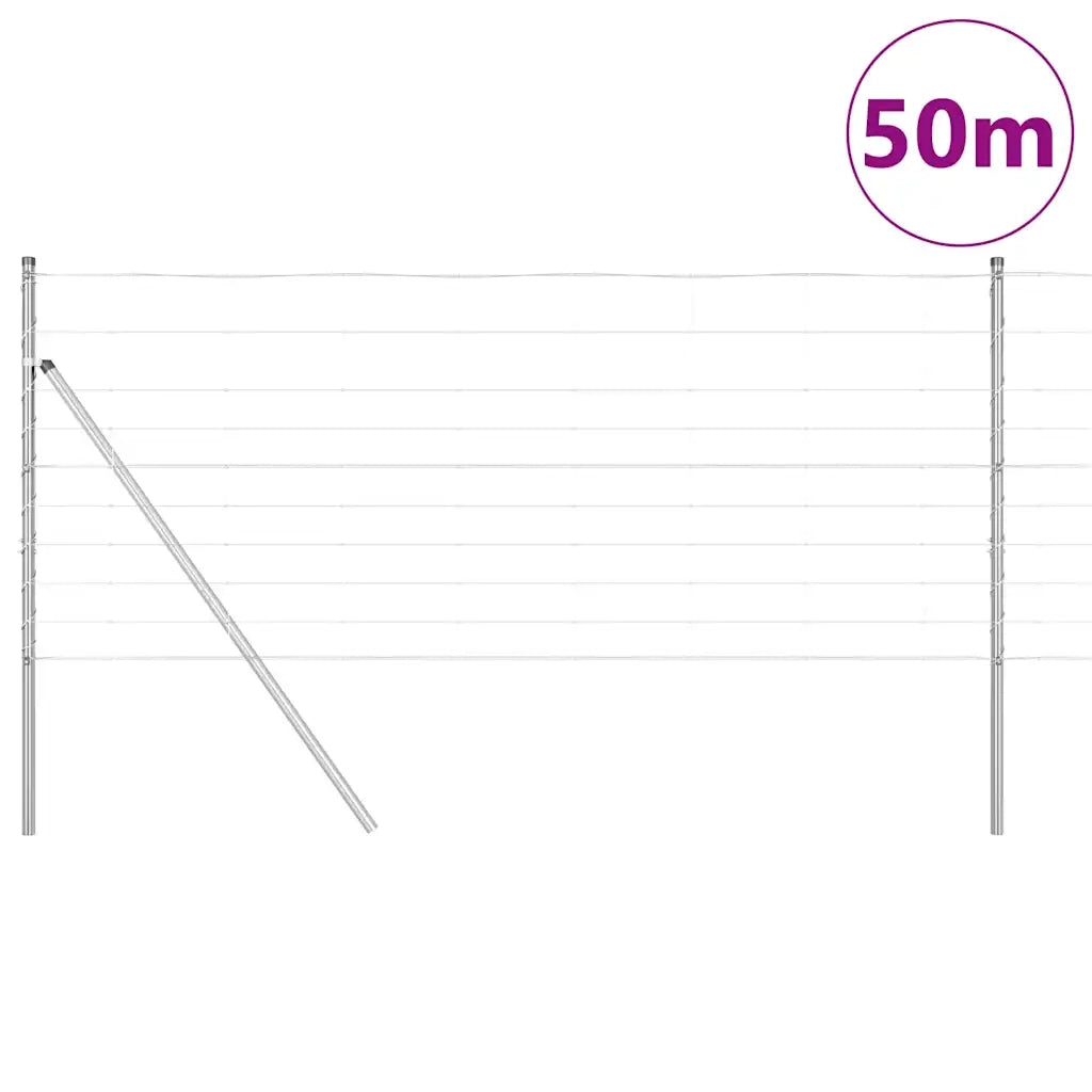 Palo della recinzione Zincato 50 x 1 m Acciaio 3351369