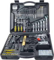 Set di attrezzi portatile da 75 pezzi incluso trapano | Cassetto di attrezzi – Attrezzi da mano – Leggero – Scatola in alluminio – Supporto portatile – Scatola con due chiusure