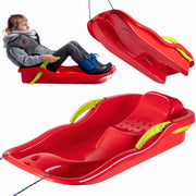 KADAX Slittino con freno e schienale in plastica, grande, con corda