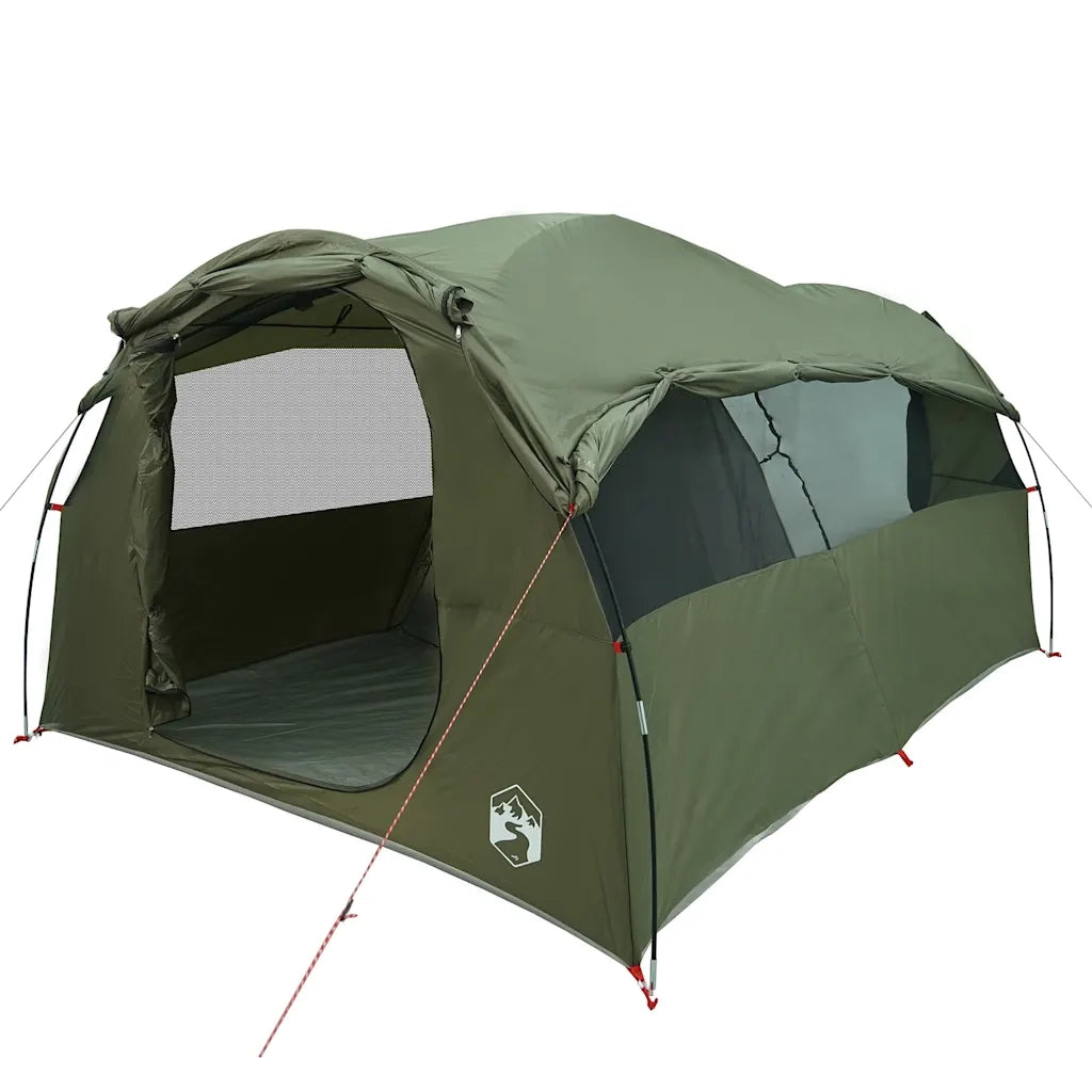 Tenda Familiare a Tunnel per 6 Persone Verde Oliva Resistente all'acqua 4009575