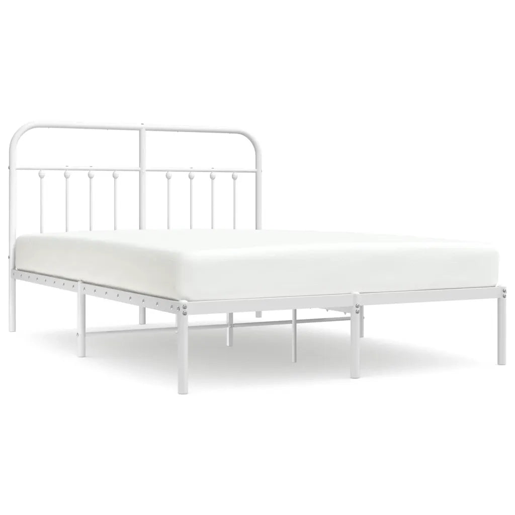 Giroletto con Testiera Metallo Bianco 135x190 cmcod mxl 105248