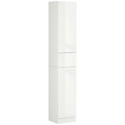 Colonna Bagno con Cassetto e Ripiani Aperti ¨C zephmum ¨C 30x28x170 cm Bianco