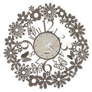 Orologio da parete di design Margherite Fango e avorio