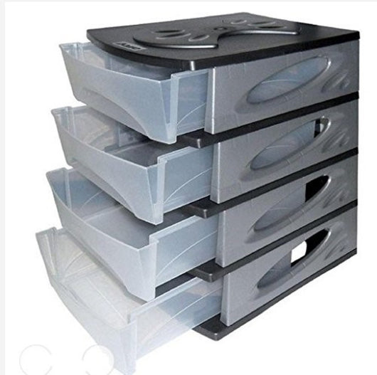 Cassettiera Componibile Medya Box 4 Cassetti 26X35X39 Cm Antracite Bama - Bama