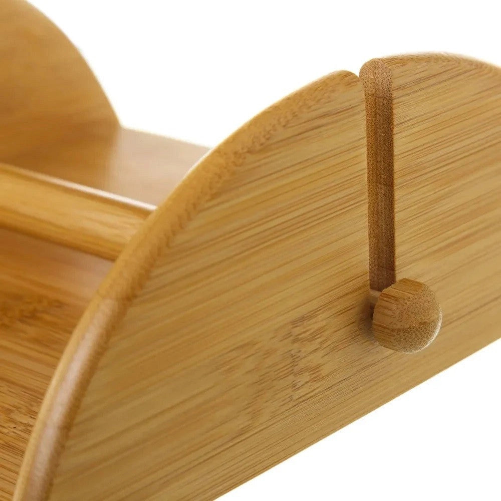 Trade Shop - Portatovaglioli In Bambù Con Fermo Porta Tovaglioli Da Tavola Supporto Da Cucina -