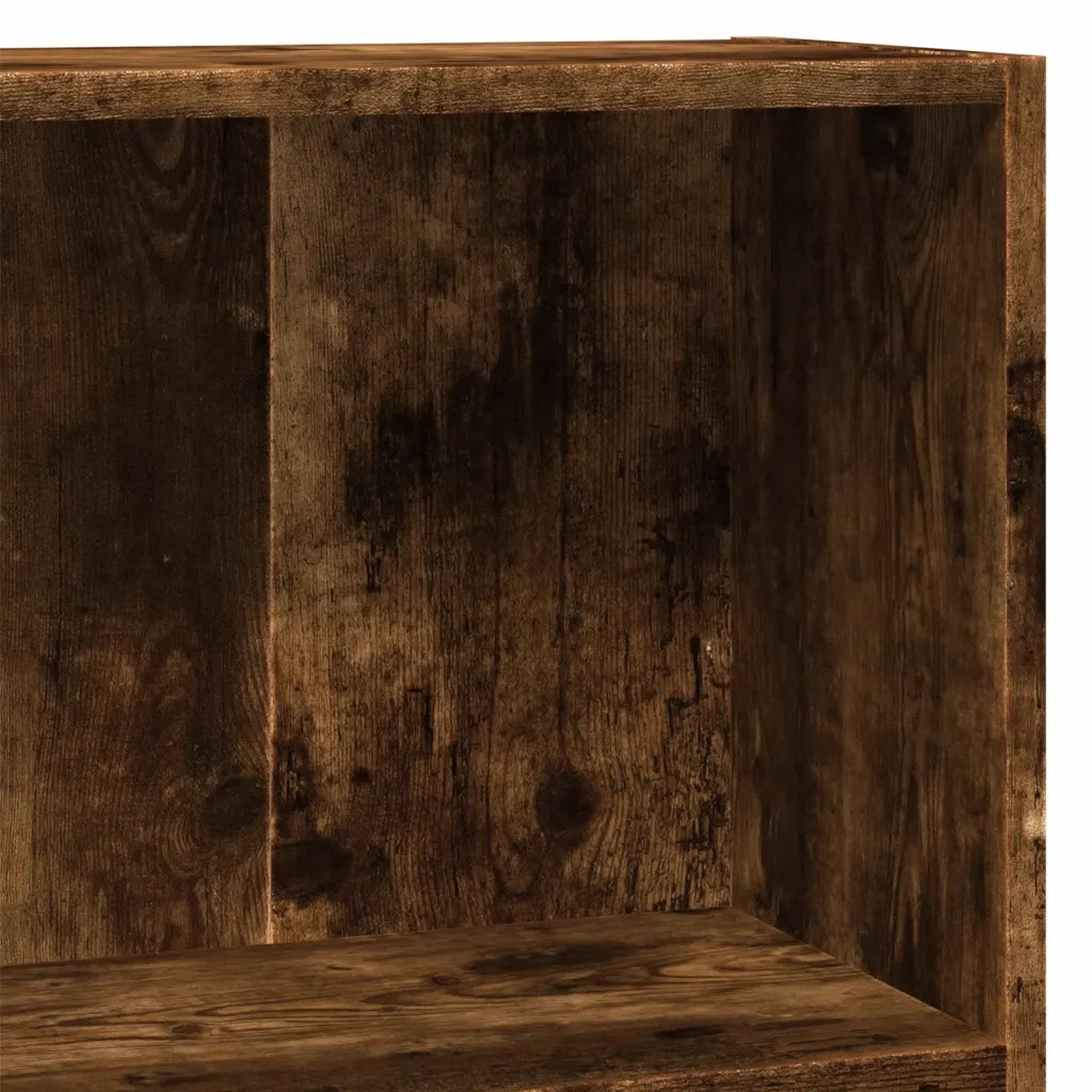 Libreria-Scaffale per Libri-Mobile di Stoccaggio Rovere Fumo 80x30x77 cm in Legno Multistrato