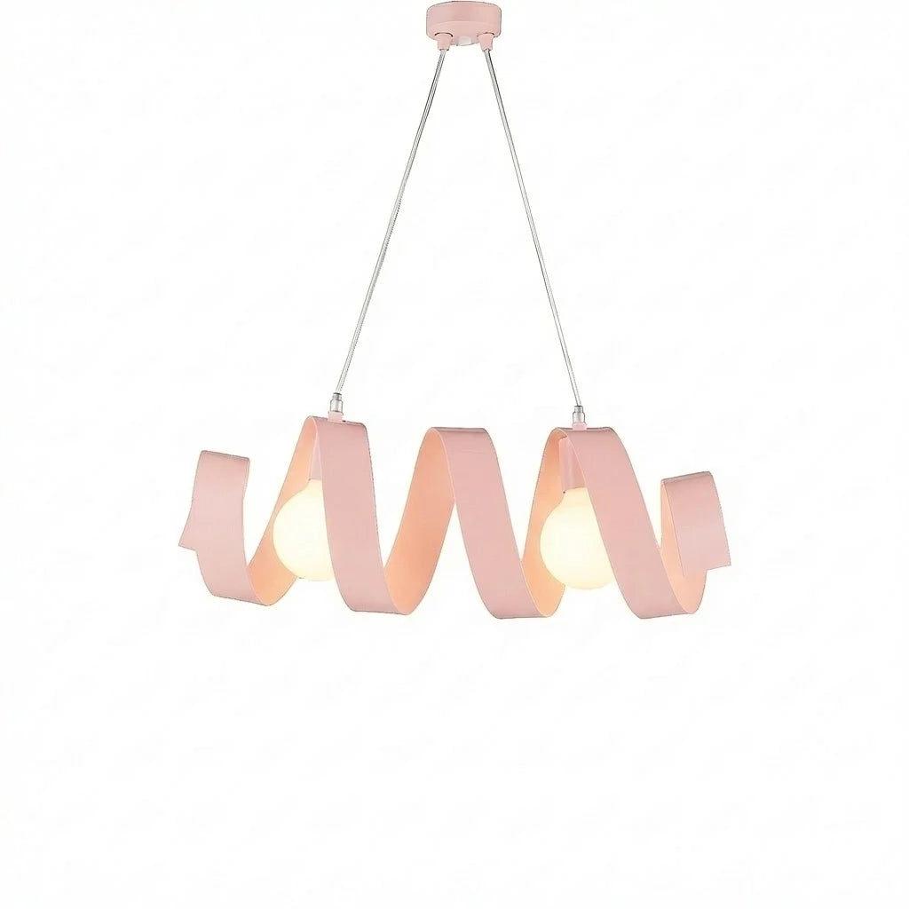 Sospensione Helix 2 Luci Rosa LuceArt Classic