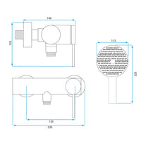 Rubinetto Doccia Rea Foss Brush Gold