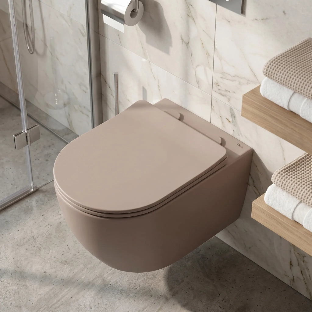Vaso Wc Sospeso Rea Focus Tornado Taupe