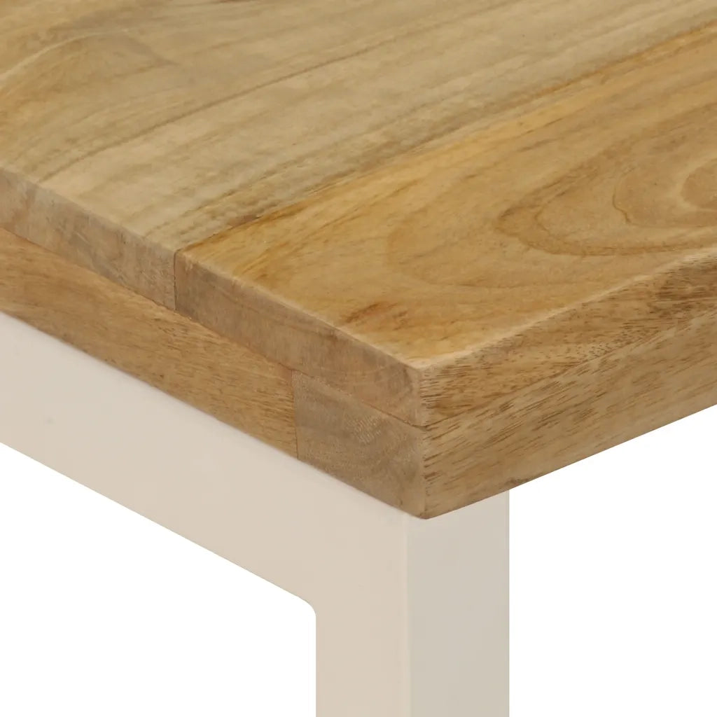 Tavolino da CaffÃ¨ 100x50x35cm Legno Massello di Mango e Acciaio cod mxl 64010