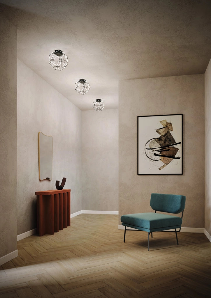 EUCLIDE   LAMPADA DA SOFFITTO D.35CM A LED 2700K 2945LM 44W COLORE NERO