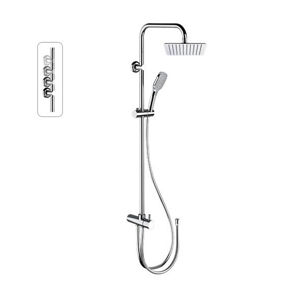 Colonna doccia moderna con soffione quadrato ultra piatto