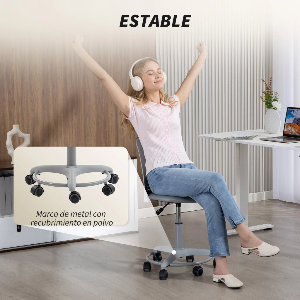 Sedia da Ufficio Girevole con Schienale ¨C Zephmum ¨C Grigio