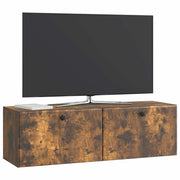 Mobile TV da Muro | Armadietto TV | Mobile Porta TV 98 x 31 x 30 cm Rovere Fumo