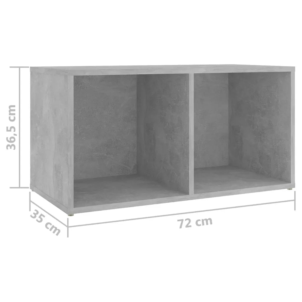 Set Porta TV 3 pz Grigio Cemento in Truciolato