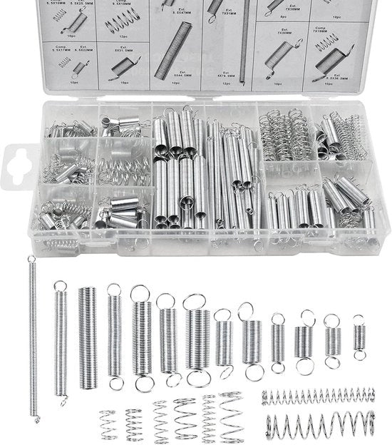 Assortimento di Viti a Spirale - Viti di Trasmissione e di Pressione - 200 pezzi - Viti in Acciaio