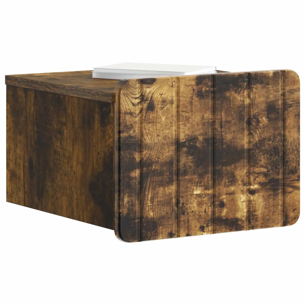 Mobiletto da notte a muro 2 pcs Rovere Fumo 33 x 34,5 x 24 cm 898266