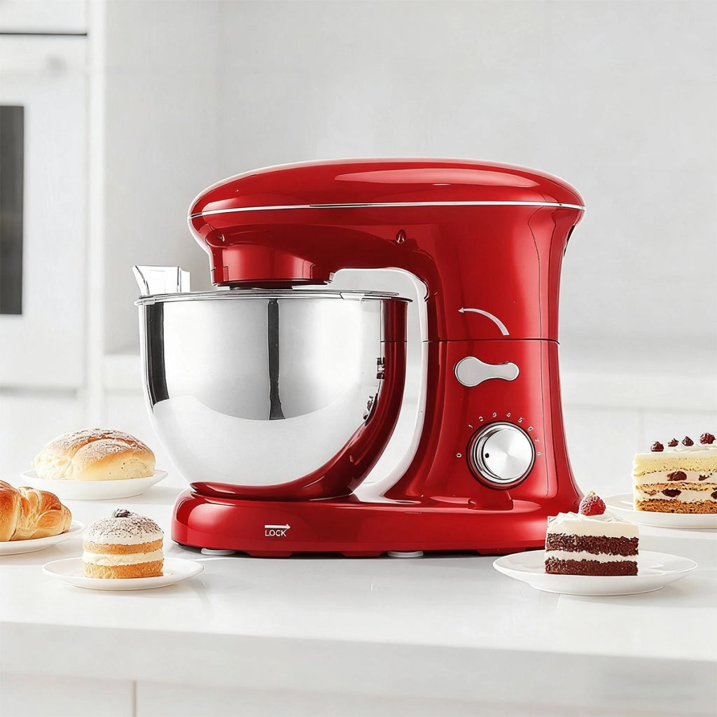 ZMH Frusta elettrica rossa per uova 1400W 5L  utensile da cucina per cottura al forno e panna