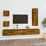 Set di Mobili Porta TV 5 pz Rovere Fumo in Legno Multistratocod mxl 121515