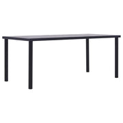 Tavolo da Pranzo Nero e Grigio Cemento 200x100x75 cm in MDF cod mxl 71362