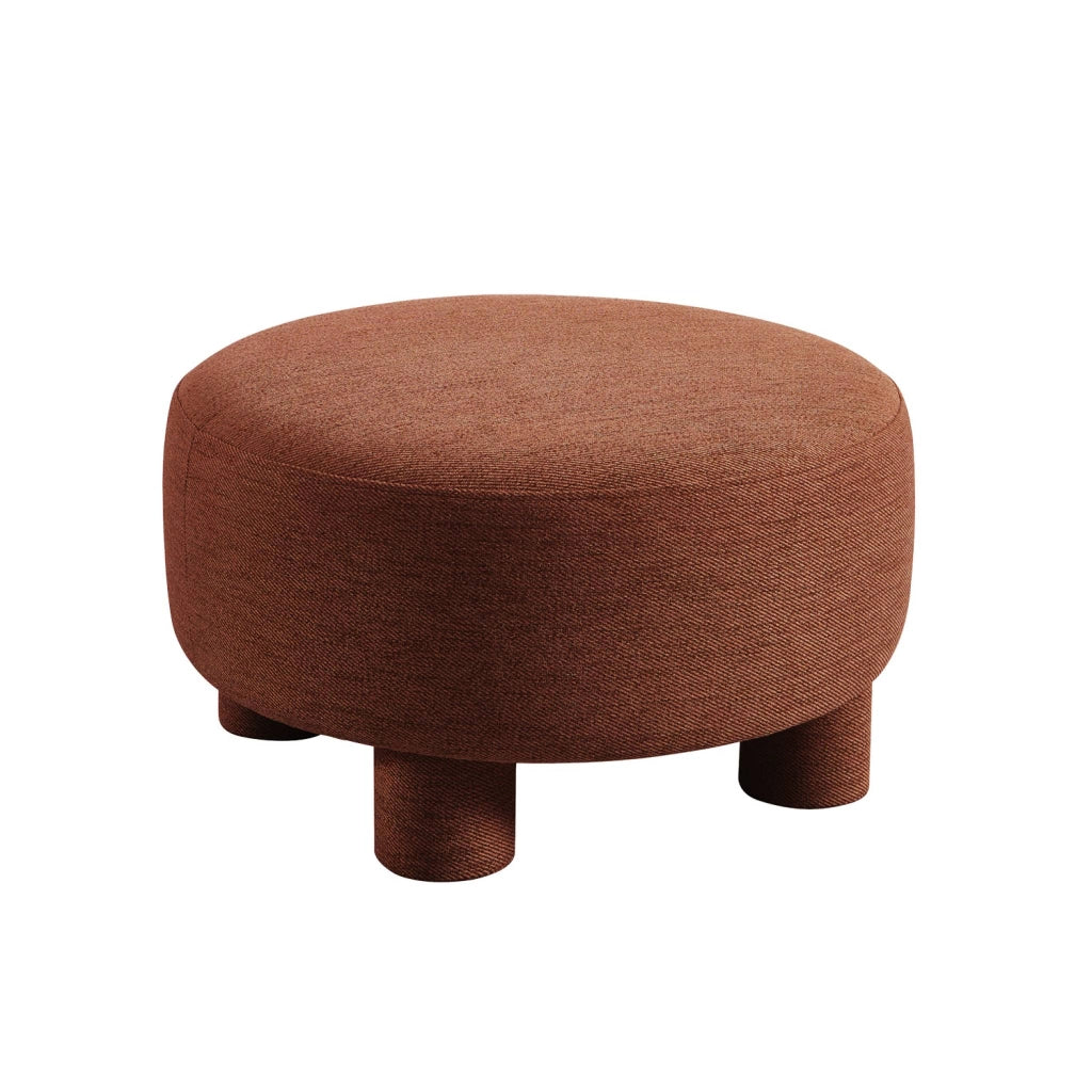 Poggiapiedi per divano zenio tessuto, terracotta