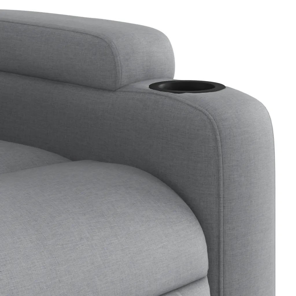 Divano Sedia-Poltrona reclinabile in tessuto grigio chiaro 407982