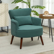 POLTRONA con braccioli curvi 69,5x69x78 cm Verde scuro