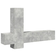 Set di Mobili Porta TV 5 pz | Armadietto TV | Mobile Porta TV Grigio Cemento in Legno Multistrato