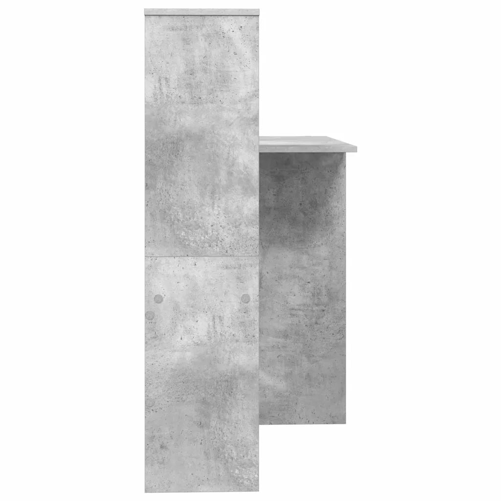 vidaXL Scrivania con lo scaffale Grigio cemento 131.5 x 50 x 106.5 cm