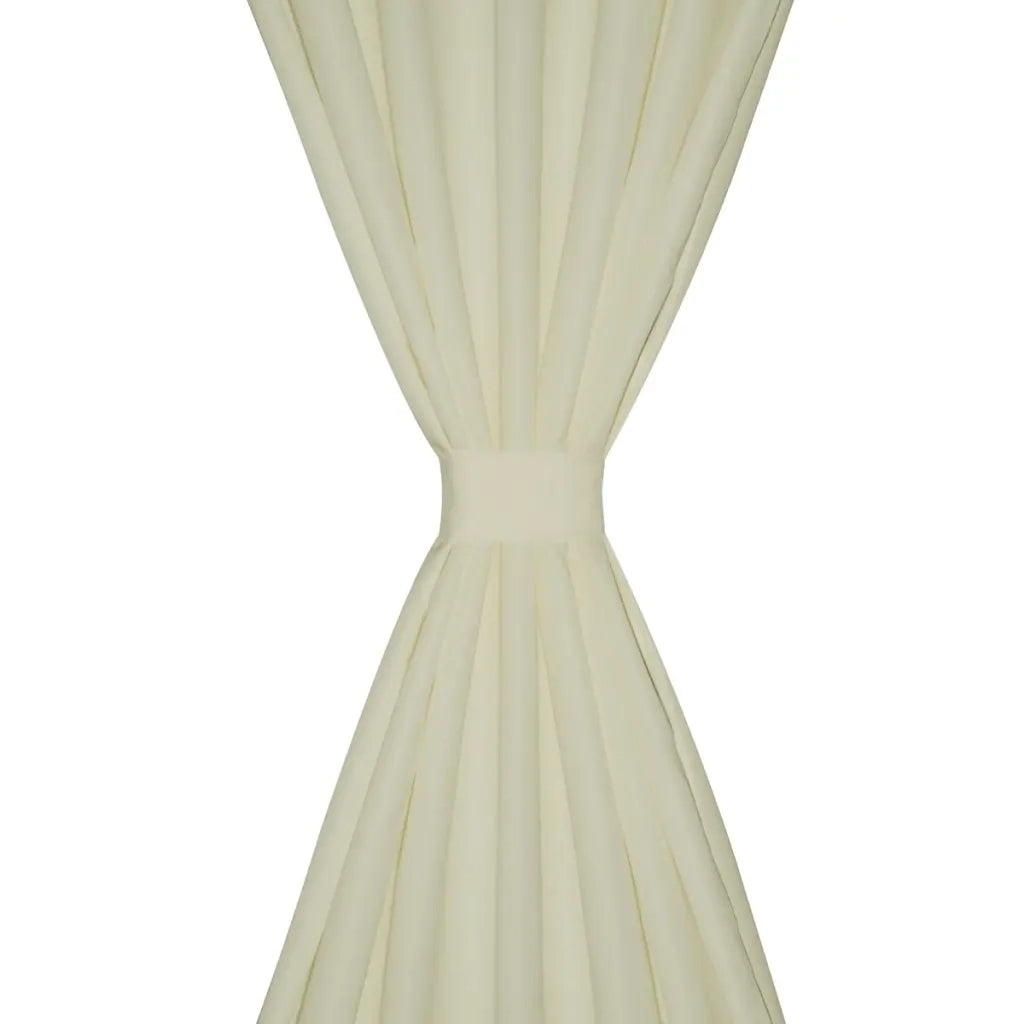 Tende Micro-Raso Crema 2 pezzi con Occhielli 140 x 245 cm cod mxl 67517