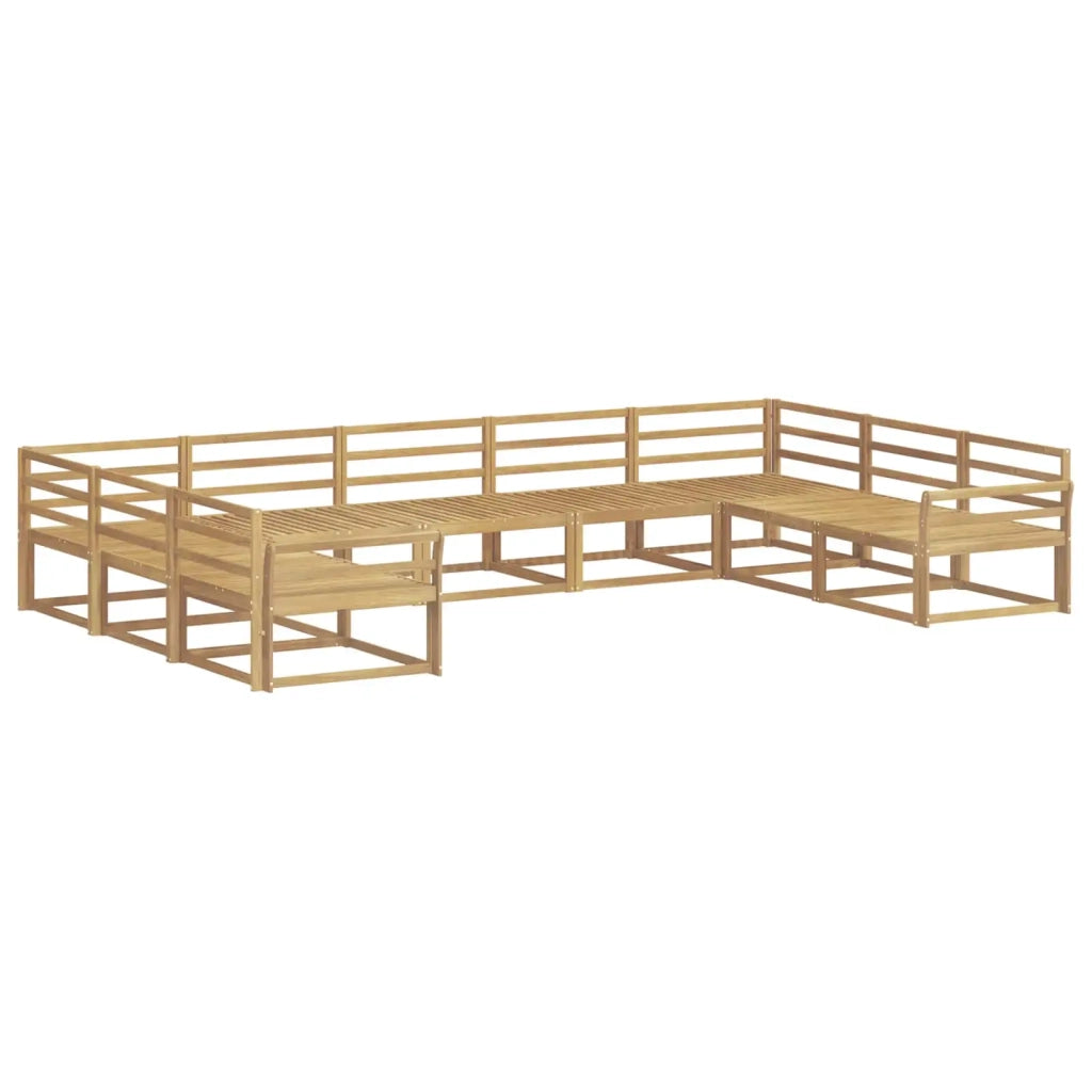 Set di divani da esterno 9 pcs Bianco 404 x 247,5 x 73 cm