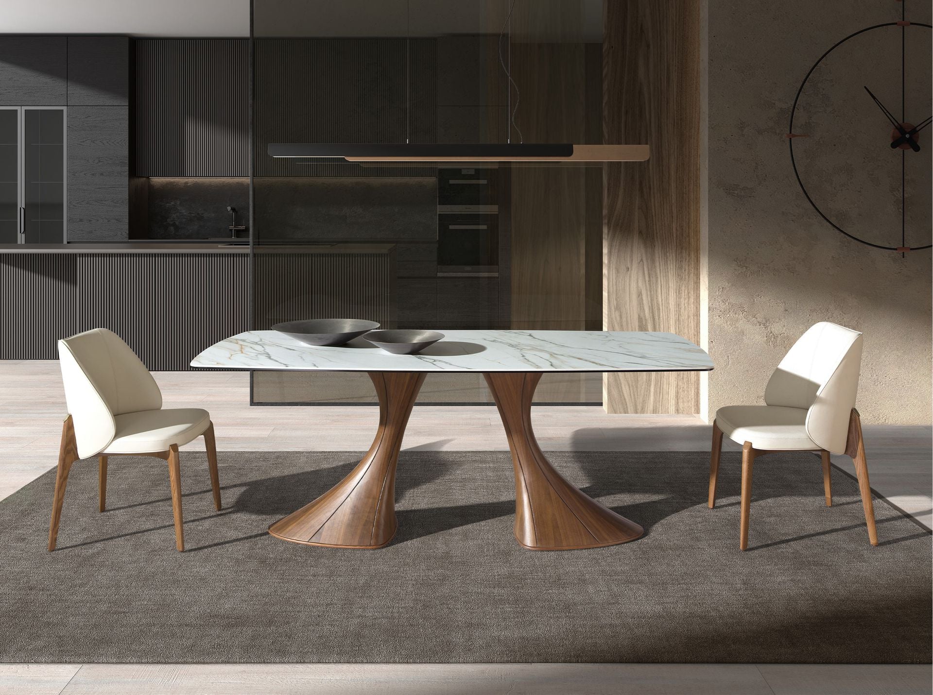 Sedia in similpelle crema