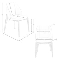 Sedia in similpelle crema