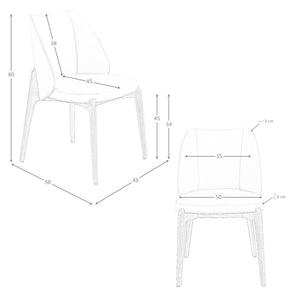 Sedia in similpelle crema