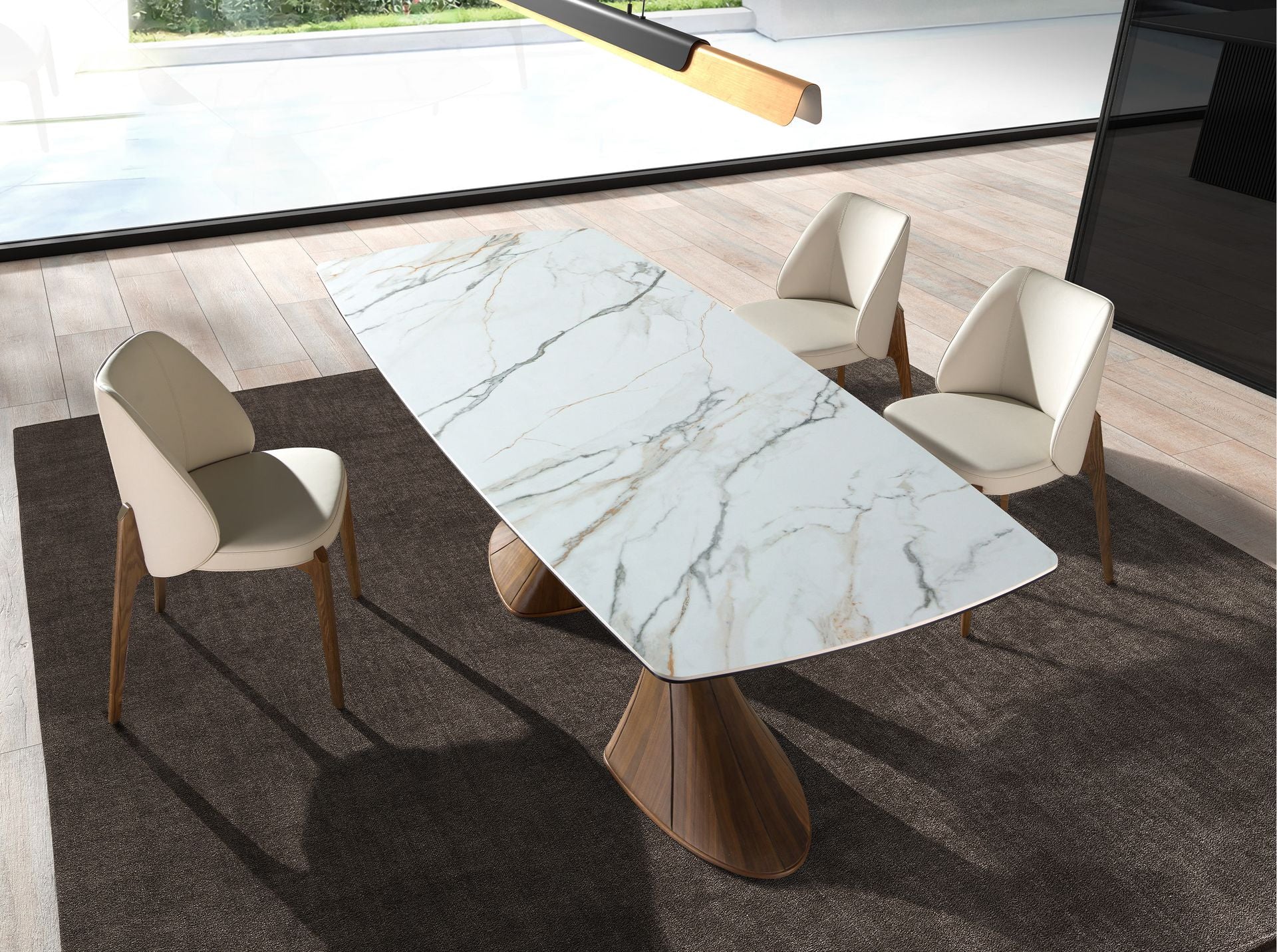 Sedia in similpelle crema