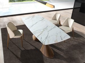 Sedia in similpelle crema