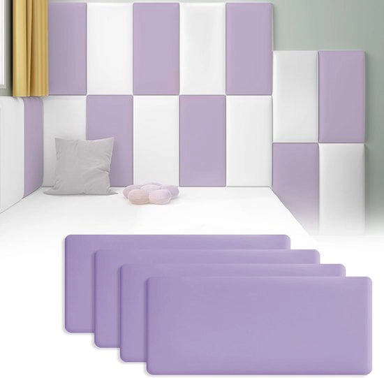 Pannelli da parete 3D, pacchetto morbido antiscivolo, pacchetto morbido per bambini, adesivi per parete autoadesivi, pacchetto morbido per tatami, pacchetto morbido per parete di fondo della camera dei bambini (blu - 4 pezzi)