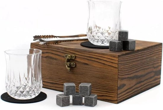 Set di degustazione whisky con bicchieri e pietre freddanti 

Incluso: 
- 6 bicchieri di whisky
- 1 kit di pietre freddanti e piattino
- 1 modello di riferimento: 
- Materiale: 
- Dimensioni: 
- Colore: 
- Garanzia: