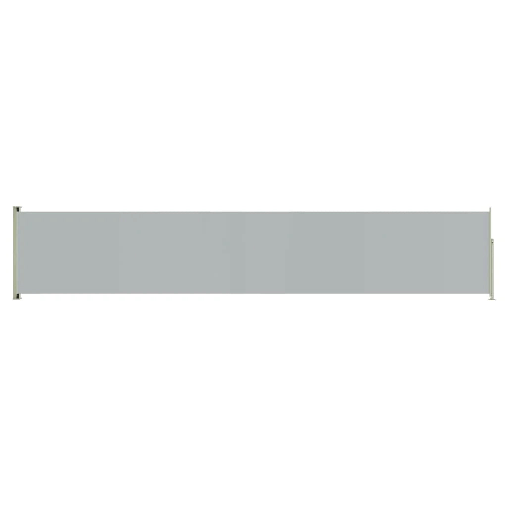 Tenda da sole laterale retrattile/schermo privacy per patio giardino terrazza balcone 117 x 600 cm grigio 02_0007215