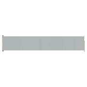 Tenda da sole laterale retrattile/schermo privacy per patio giardino terrazza balcone 117 x 600 cm grigio 02_0007215