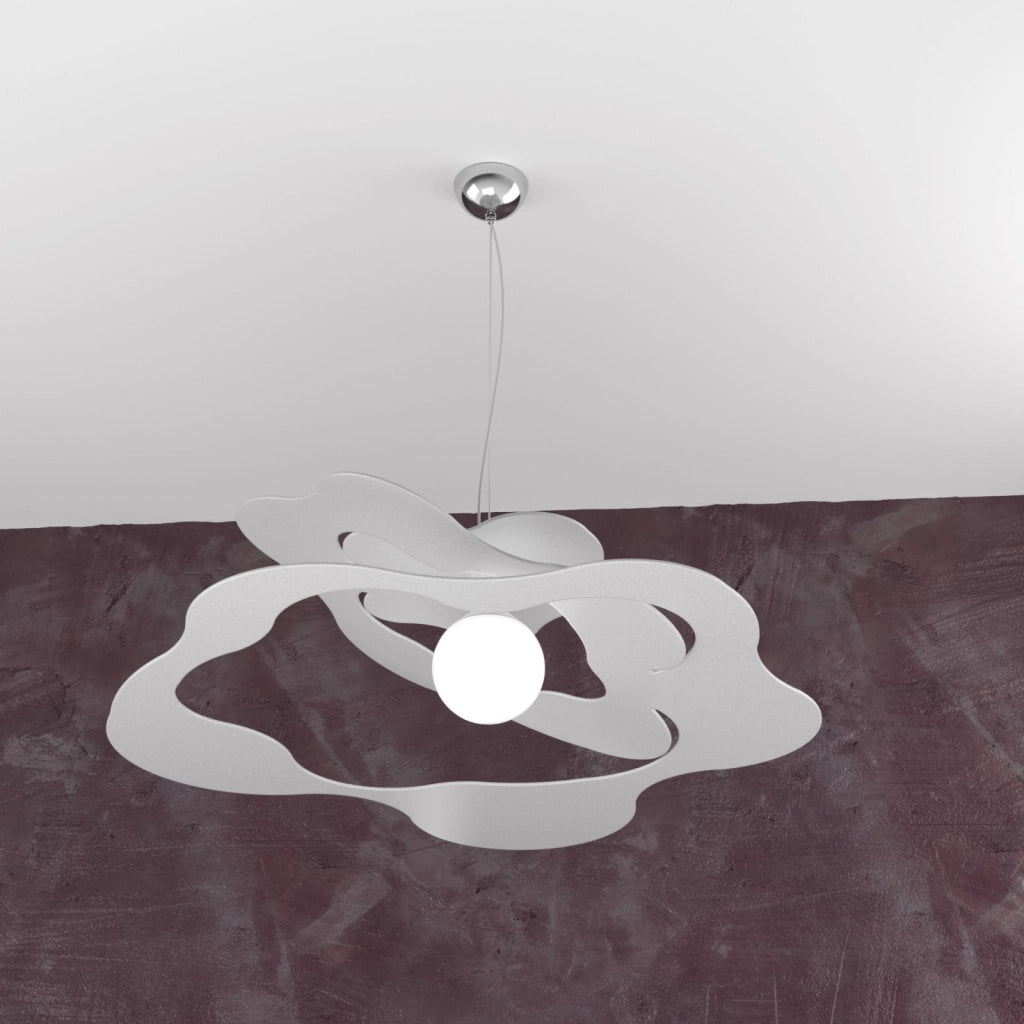 RIPPLES SOSPENSIONE D.70 CM. 1 LUCE GRIGIO 1158-S70-GR