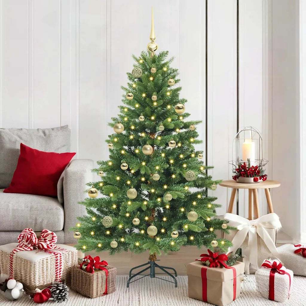 Albero di Natale artificiale con 150 LED Verde 150 cm PE e PVC 3397540