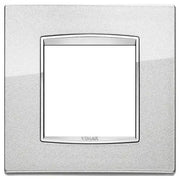 VIMAR EIKON - PLACCA CLASSIC 2M ARGENTO METAL