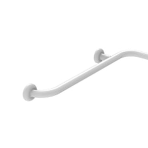 Angolare di sicurezza di 120x70 in acciaio inox, rivestito in nylon, bianco