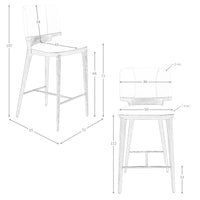 Sgabello similipelle crema